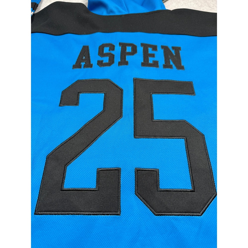 X Games Aspen 2025 Hooded Hockey Jersey Blue Black Lace Up Men M Embroidered - Picture 13 of 16